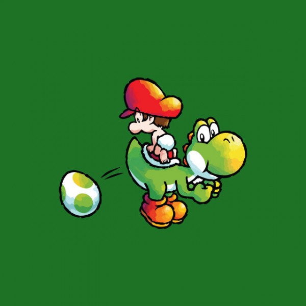 Tshirt Baby Mario Yoshi Laying An Egg Green