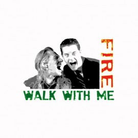 Tee shirt Twin Peaks Fire walk with me Bob & Cooper white