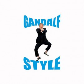 Camiseta Gandalf Style parodia gangnam blanco