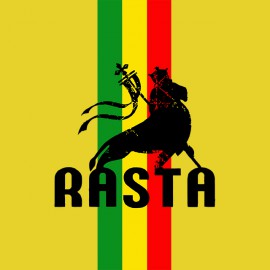 tee shirt The lion root rasta jaune