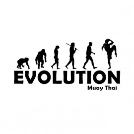Camiseta de la evolución de muay thai blanco