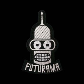 Polo futurama brodé noir