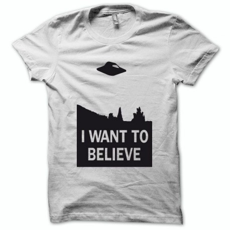 Tee shirt X-files i want to believe noir/blanc