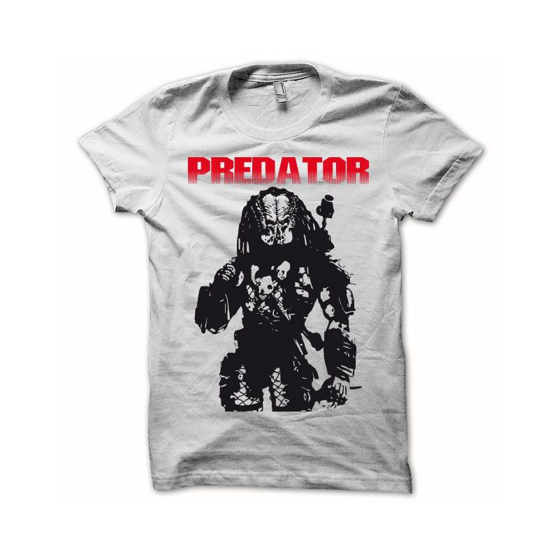 T-shirt Predator black on white