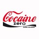 T-shirt Cocaine zero parody coca cola white