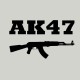 t-shirt AK-47 kalachnikov black/gray