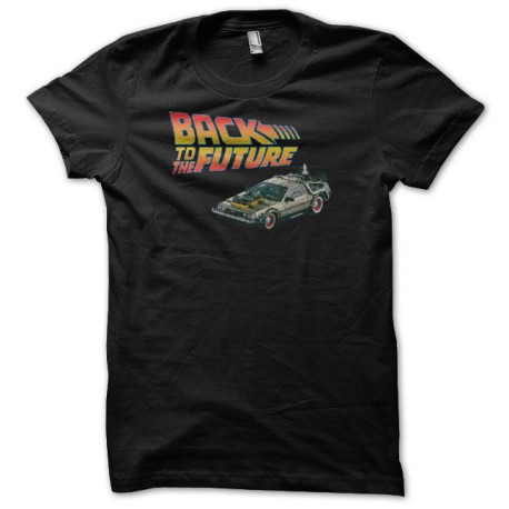 T-shirt back to the future delorean black