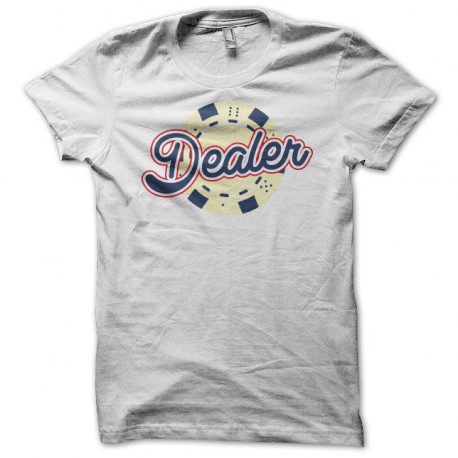 camiseta Poker Dealer blanco