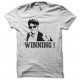 camiseta Charlie Sheen winning blanco