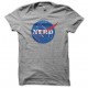 T-shirt nerd parodiy nasa black/gray