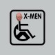 camiseta  X-Men Professor Xavier parodia discapacitado gris