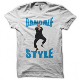 Camiseta Gandalf Style parodia gangnam blanco
