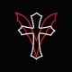 T-shirt vampire cross on wings black