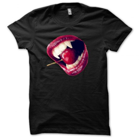 Camiseta mordida vampiro sexy negro