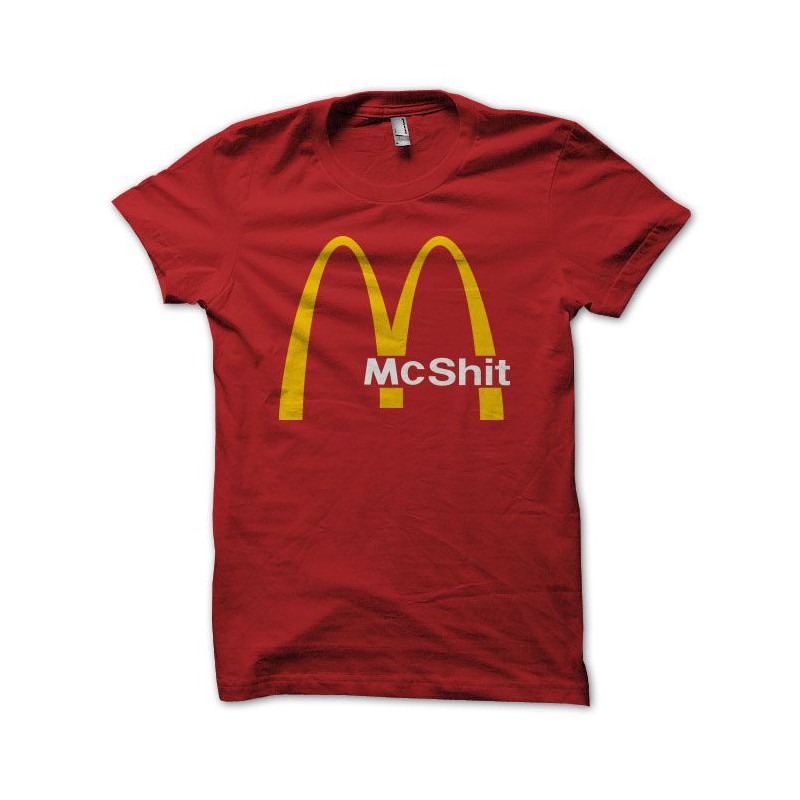 T-shirt Mc Donald's parody Mc Shit red