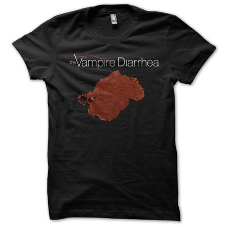 Tee shirt The Vampire Diaries parodie The Vampire Diarrhea noir