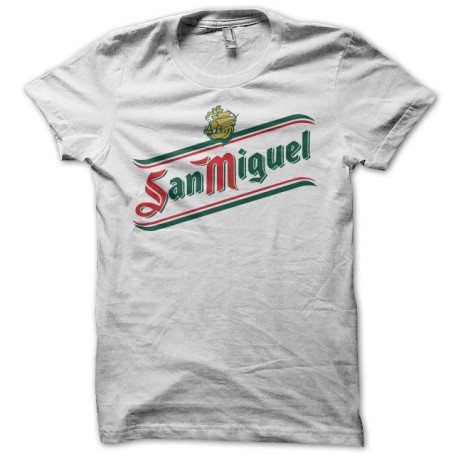 camiseta cerveza San Miguel classic blanco