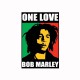 camiseta Bob Marley One love negro/blanco