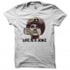 camiseta Life is a joke parodia Chaplin blanco