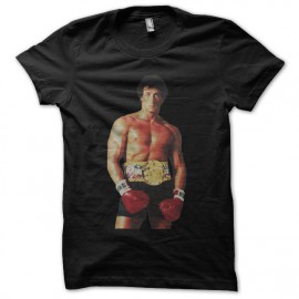 Tee shirt Rocky ready to boxe noir