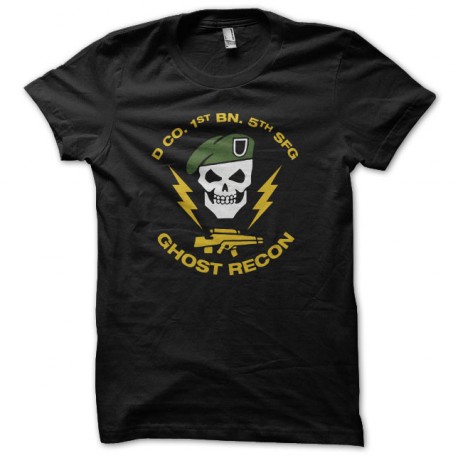 Tee shirt Ghost Recon 1st bn. 5th SFG noir