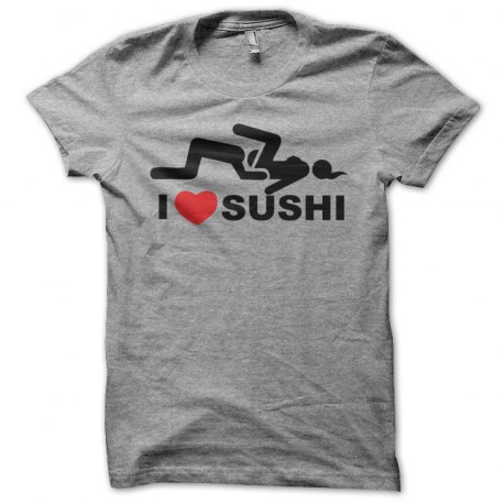 T-shirt I love sushi cunnilingus black