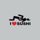 T-shirt I love sushi cunnilingus black