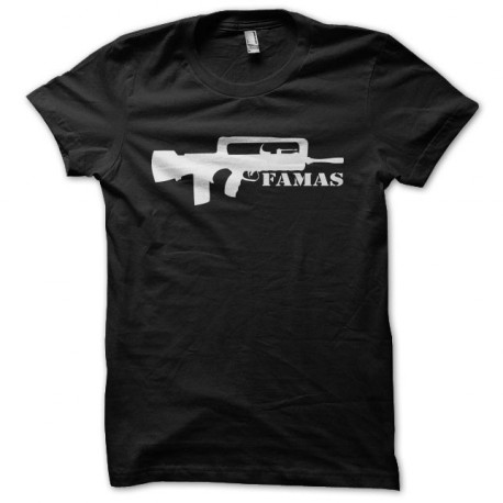 Tee shirt Famas fusil d'assaut français noir