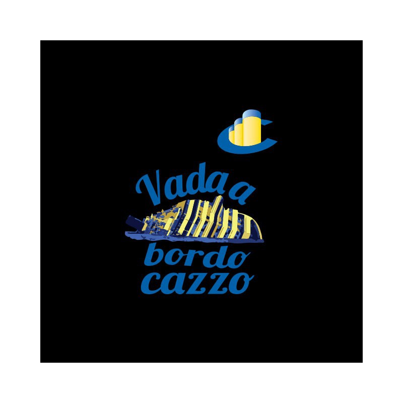 Costa Concordia Cruises Shirt Vada A Bordo Cazzo Black