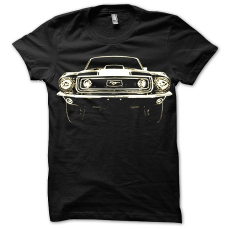 Black Tee Shirt Ford Mustang