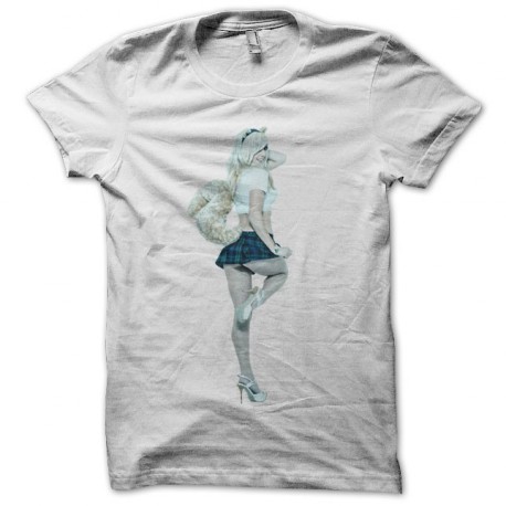 Tee shirt Jessica Nigri artwork blanc