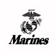 Marines camiseta negro / blanco