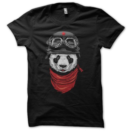 Tee shirt Panda biker noir