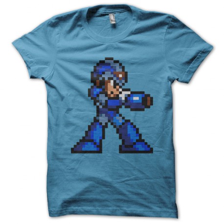 T Shirt blue Megaman 16bit