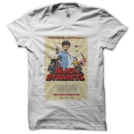 Black Dynamite T Shirt Vintage White Artwork