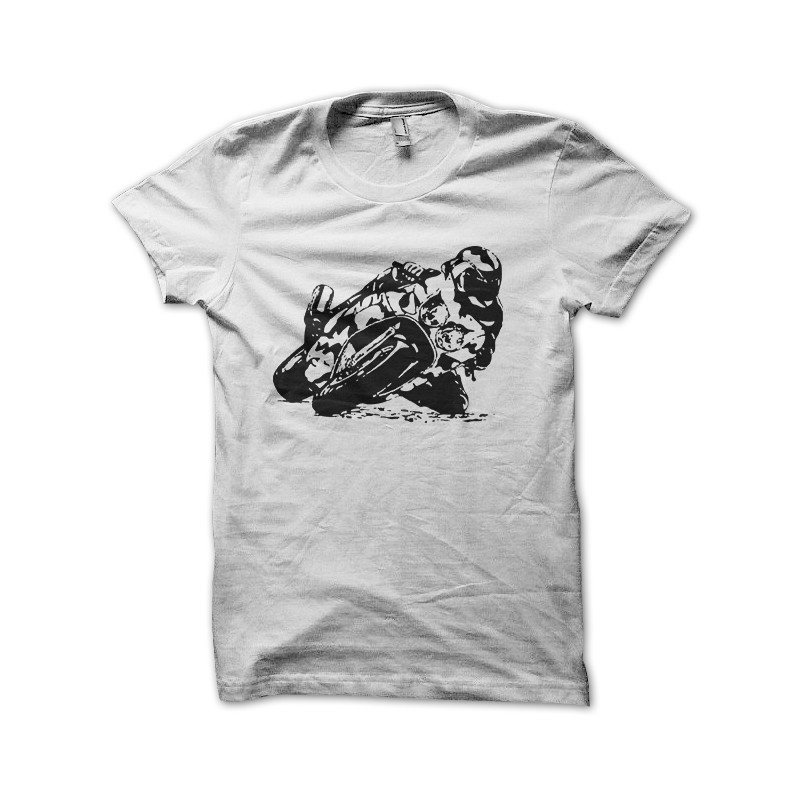 T shirt Motorcycle Racing art work white