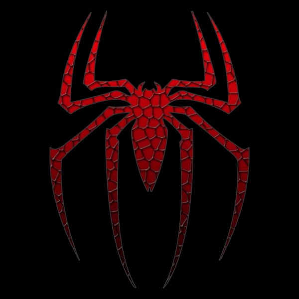 black tee shirt logo spiderman suit