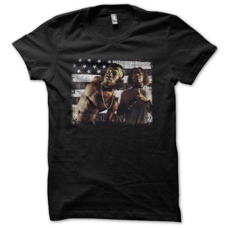 Tee shirt Outkast flag vintage noir