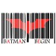 T Shirt Batman logo barcode fanart