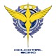 Camiseta de Gundam OO celeste era el logotipo blanco