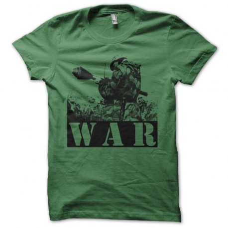 Tee shirt guerre tranchée bazooka Panzerfaust vert