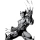 T Shirt Wolverine Tattoo art style white