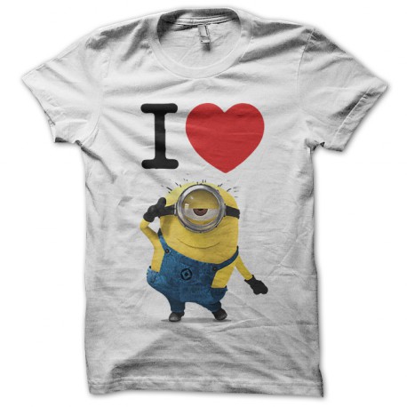 T shirt I love white in Despicable Me Minion