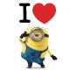 T shirt I love Minion in Despicable Me white