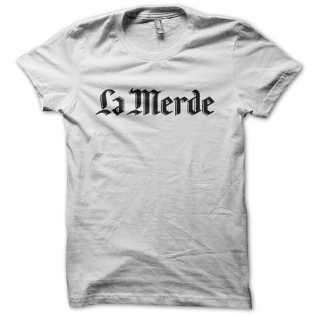 Tee shirt Le monde parodie la merde blanc