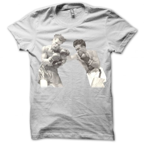 Tee shirt boxe Marcel Cerdan Boxeur blanc