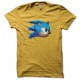 T-shirt Sonic pixels 8 bits yellow