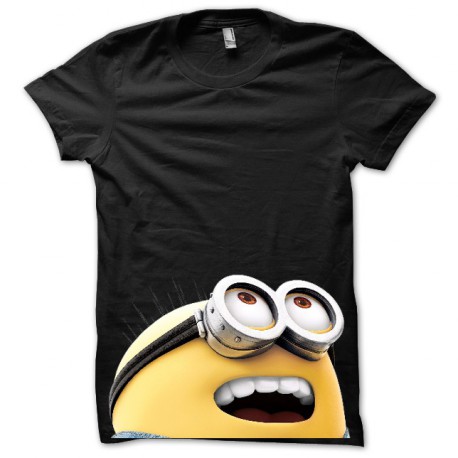 Tee shirt noir tete de minion 