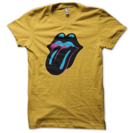 T-shirt Rolling Stones pop art mouth yellow