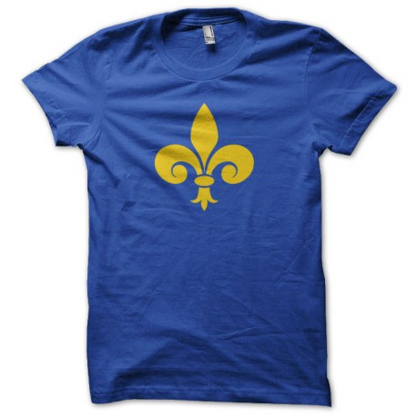 Tee shirt Fleur de Lys bleu